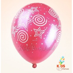 韓國星星橡膠水晶色氣球5個套裝(不包括氦氣)